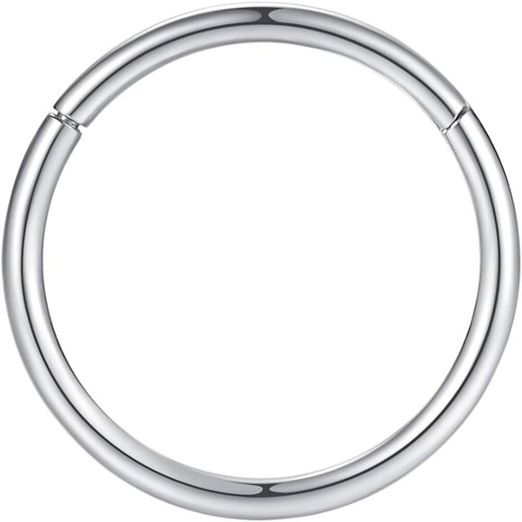 Hypoallergenic Surgical Steel Septum Nose Rings in Multiple Gauges and Colors, C - Picture 5 of 7